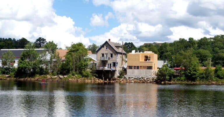LaHave River waterfront in Bridgewater, Nova Scotia