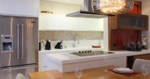 Bright modern kitchen in a furnished suite