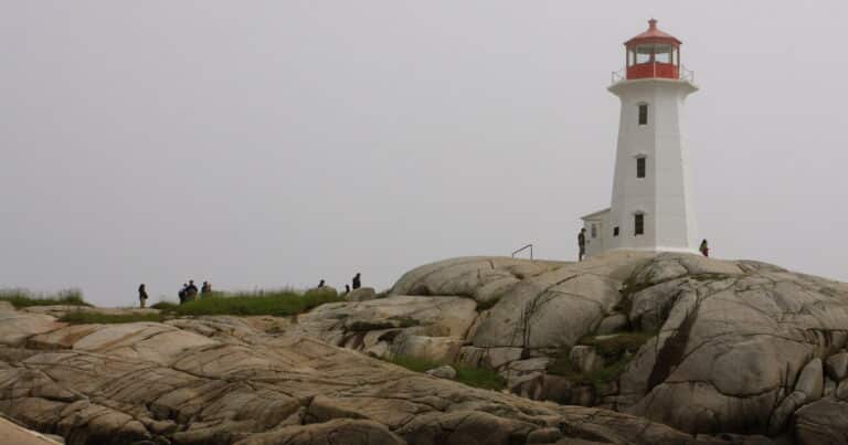 Peggy's Cove Lighthouse on the Nova Scotia coast