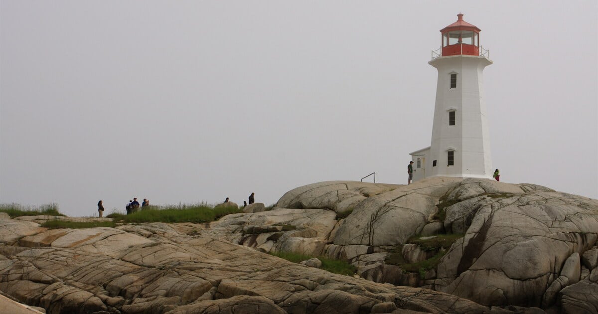 Peggy's Cove Lighthouse on the Nova Scotia coast